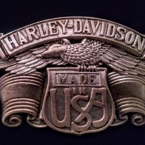 Harley Davidson 1980 brass baron belt buckle.